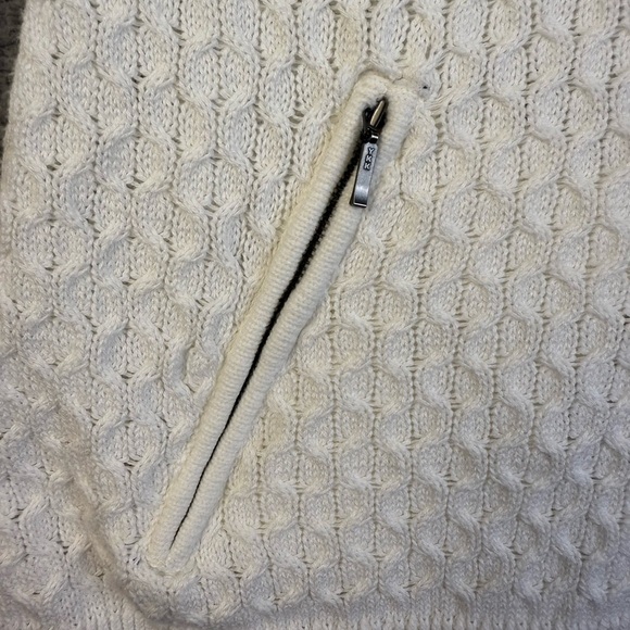 Aspen zip up light weight sweater jacket white size medium preowned - Picture 2 of 10